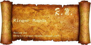 Ringer Magda névjegykártya